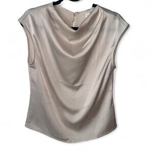 Hm cream satin blouse